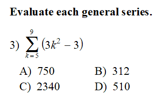 Evaluate Sequences Series